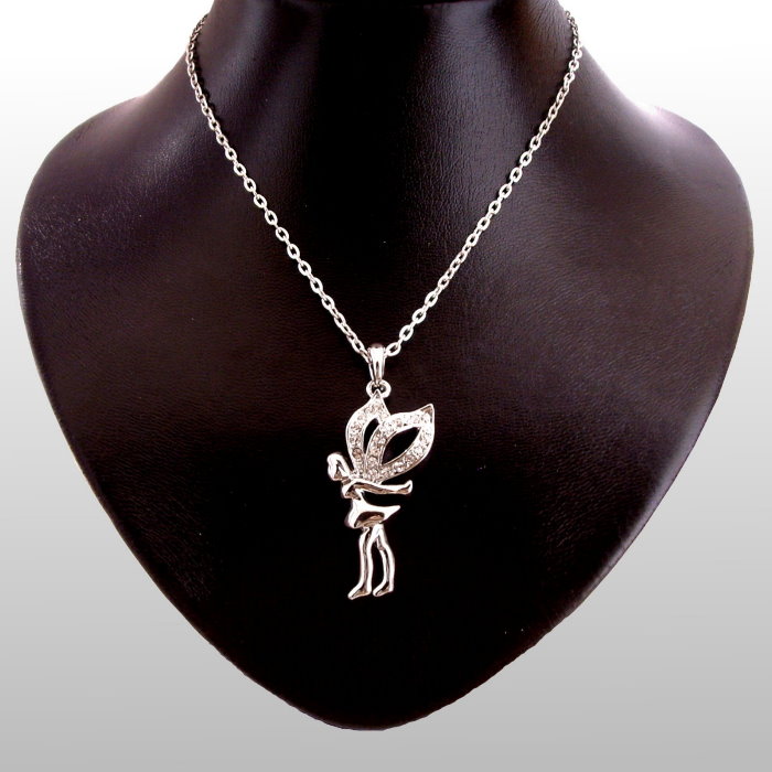 Fashion necklace with angel pendant